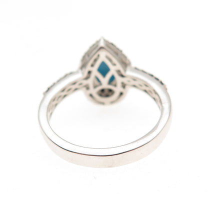 Chuck Clemency 925 Sterling Silver Real Turquoise & Black Spinel Ring Size 8