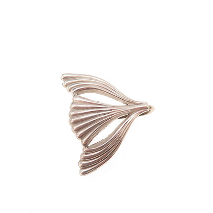 925 Sterling Silver Antique Art Deco Floral Charm Holder Pin Brooch