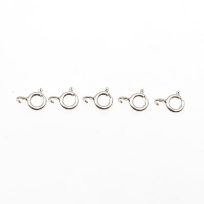 925 Sterling Silver Bracelet / Necklace SET of 5 Spring Ring Lock Clasps