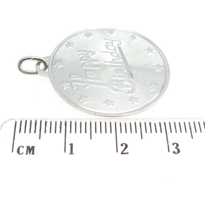 B. A. BALLOU & CO. 925 Sterling Silver Vintage "Happy Birthday" Pendant