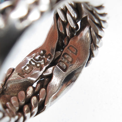 DOMINIQUE DINOUART 925 Sterling Vintage Mexico Crisscross Band Ring Size 6.25