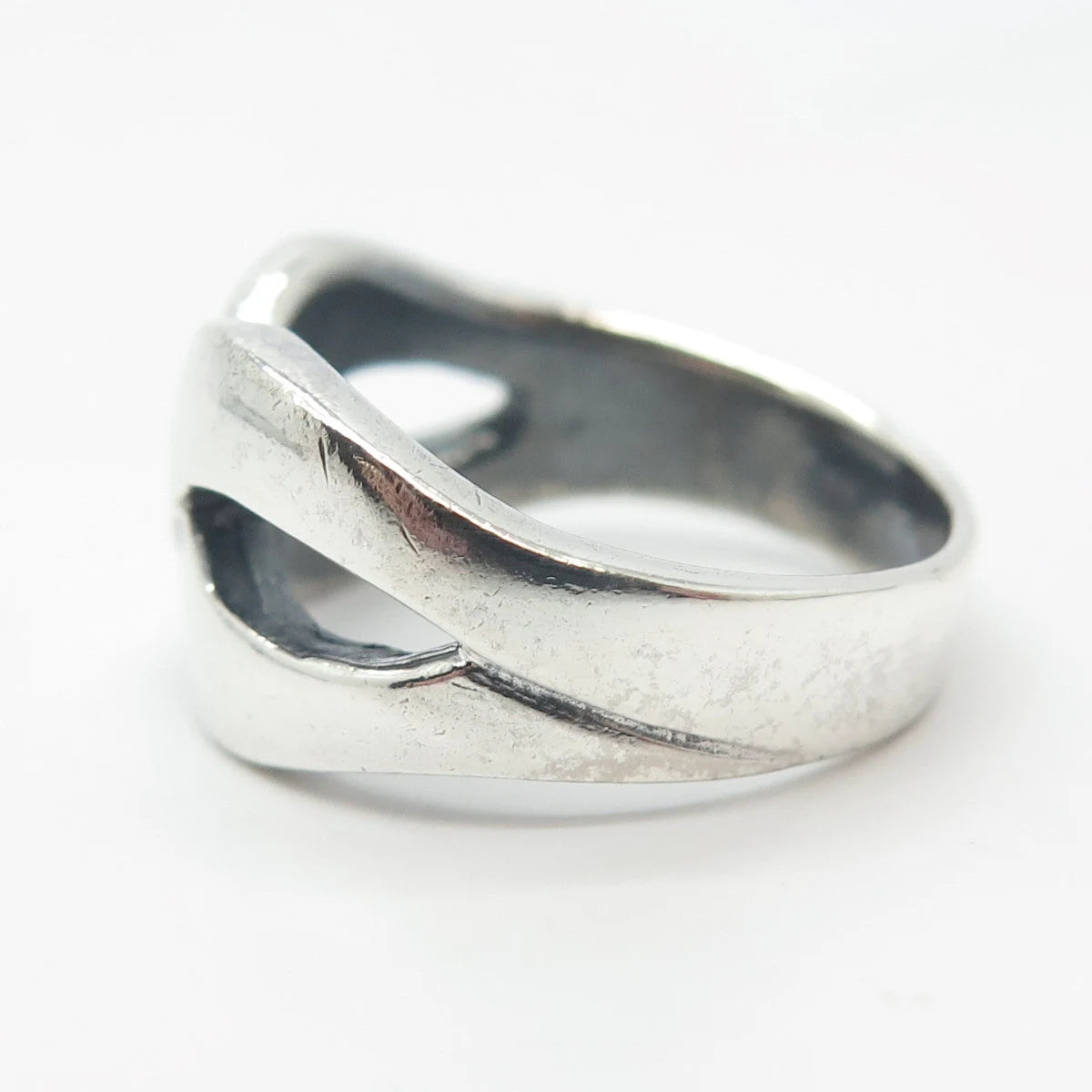925 Sterling Silver Vintage Infinity Ring Size 8.25