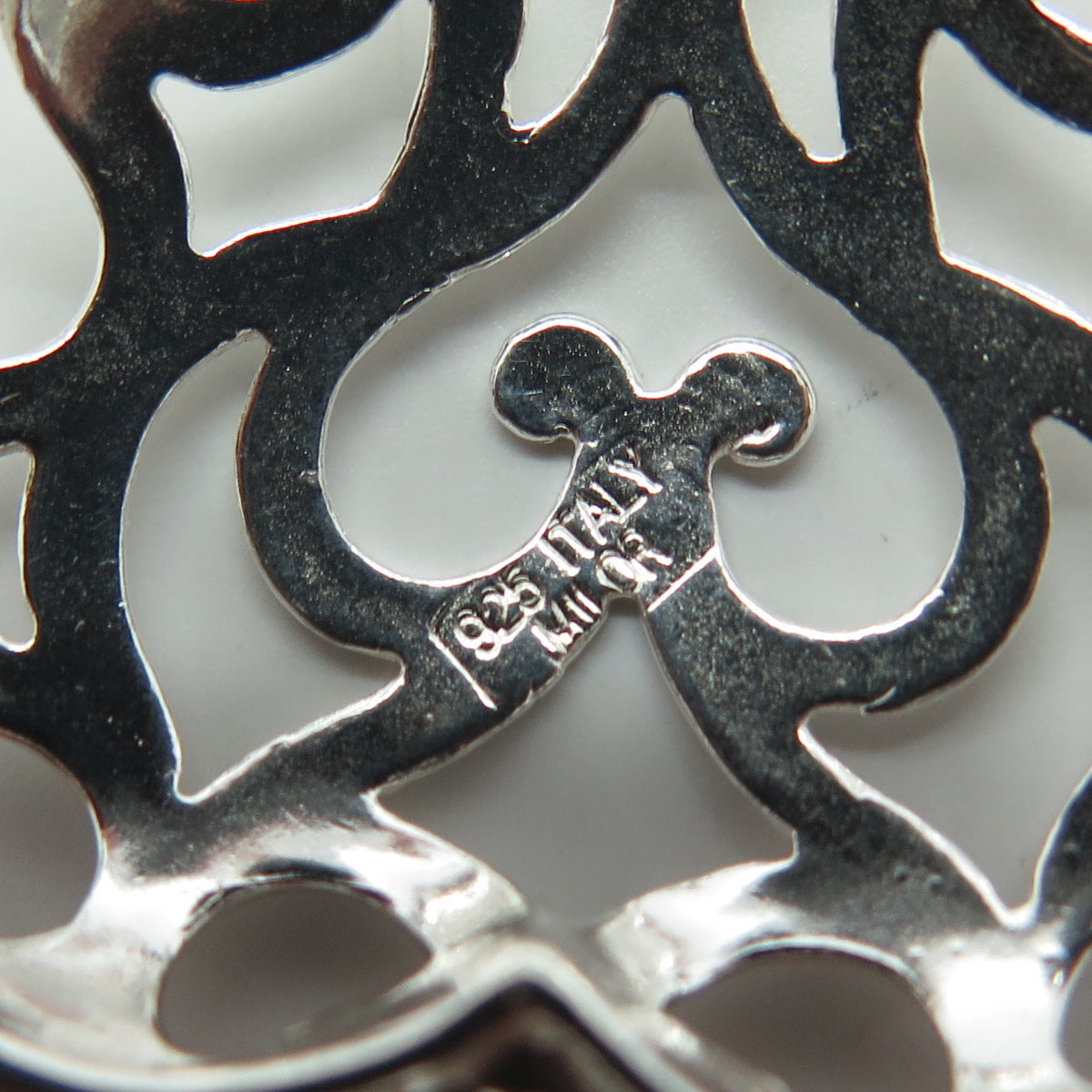 MILOR 925 Sterling Silver Vintage Italy Ornate Heart Pendant