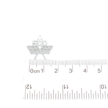 RQC REMBRANDT 925 Sterling Silver Vintage 500 Racing Flags Charm Pendant