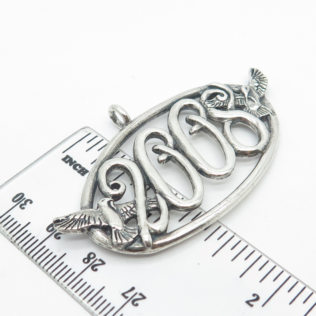 925 Sterling Silver Vintage "2008" Hummingbird Bird Christmas Tree Ornament