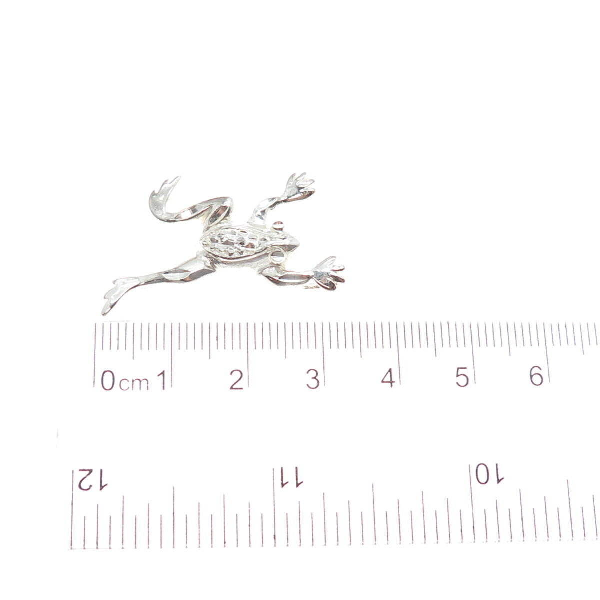 925 Sterling Silver Vintage Frog For Good Luck Slide Charm Pendant