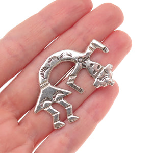 Sherry Sandoval Navajo Old Pawn Sterling Silver Vintage Kachina Doll Pin Brooch