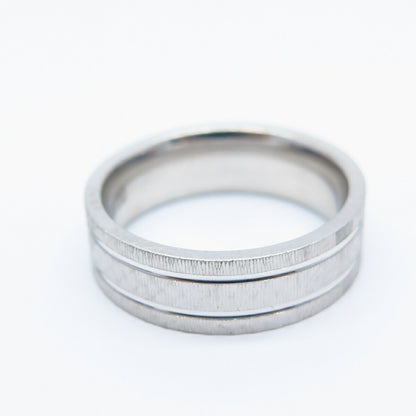 925 Sterling Silver Textured Band Ring Size 5.75