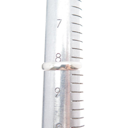 925 Sterling Silver Vintage ASC Real Amethyst Modernist Statement Ring Size 8.25