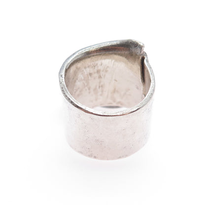 NIELS NIELSEN 925 Sterling Silver Vintage Modernist Oxidized Ring Size 8.25