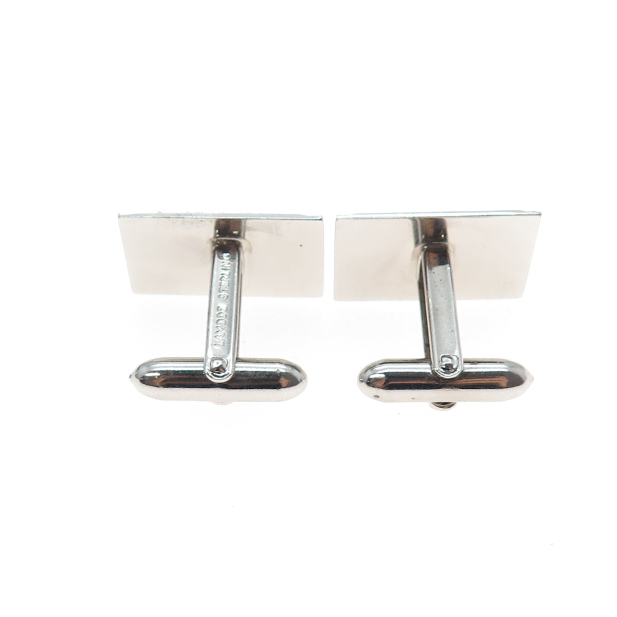LAMODE 925 Sterling Silver Vintage Diamond-Cut Cufflinks