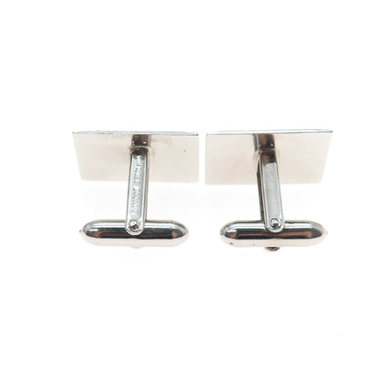 LAMODE 925 Sterling Silver Vintage Diamond-Cut Cufflinks