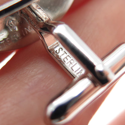 SWANK 925 Sterling Silver Vintage Modernist Petal Cufflinks