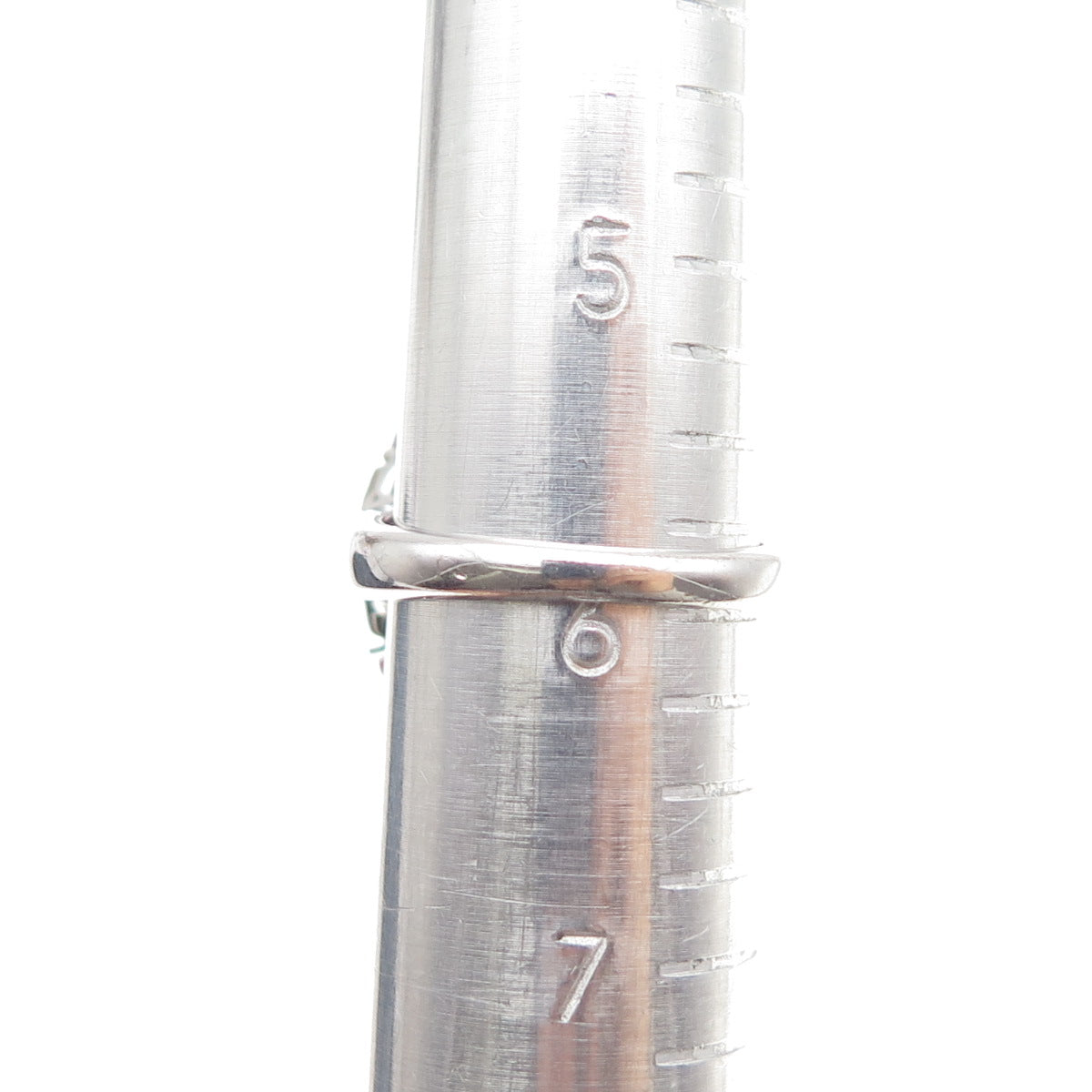 925 Sterling Silver Real Pink Sapphire & White Topaz Bohemian Ring Size 6