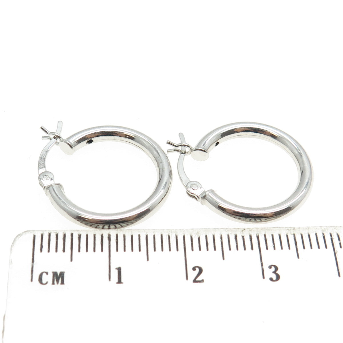 925 Sterling Silver Classic Hinged Hoop Earrings