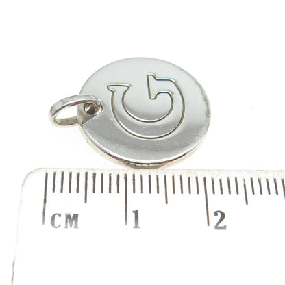 HN HENG NGAI 925 Sterling Silver Letter "G" Initial Round Pendant