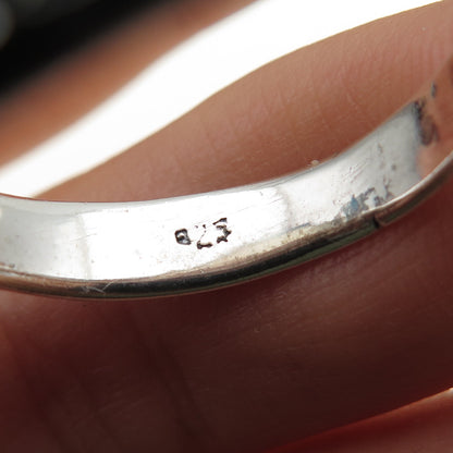 925 Sterling Silver Vintage Pentagram Oxidized Biker Ring Size 13