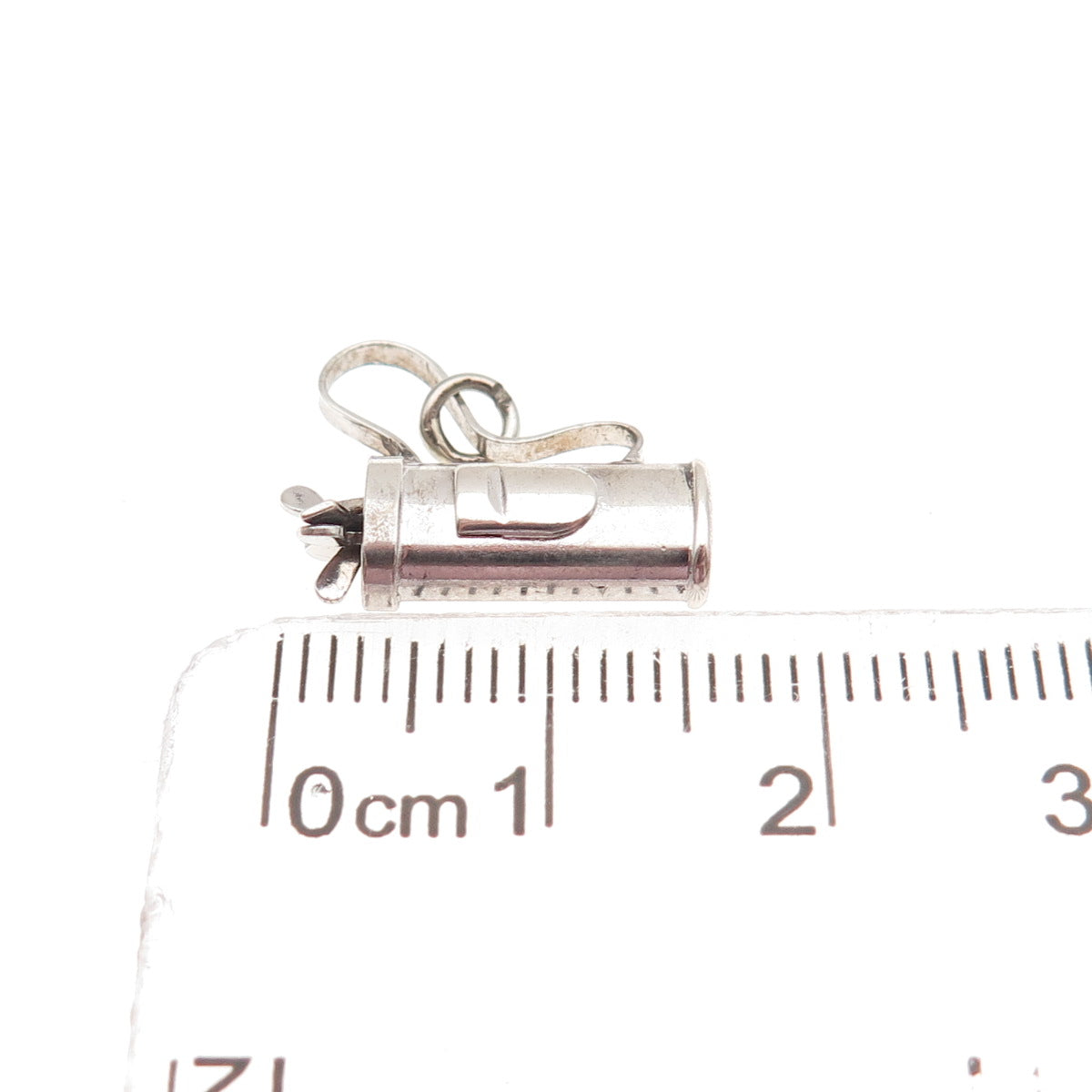 925 Sterling Silver Antique Art Deco Golf Club 3D Mini Charm Pendant