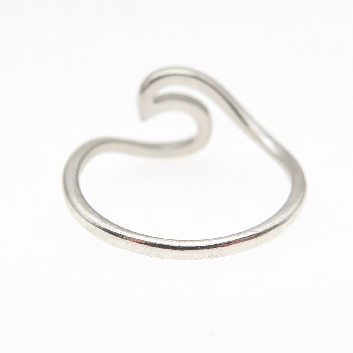 925 Sterling Silver Vintage Wave Ring Size 7.25