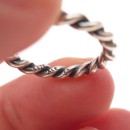 Pandora 925 Sterling Silver Twisted Band Ring Size 5.25