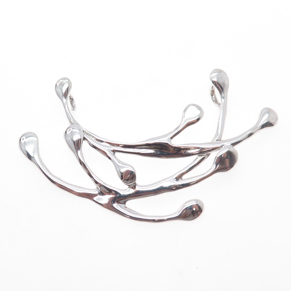 HAGIT GORALI 925 Sterling Silver Vintage Modernist Centerpiece Slide Pendant