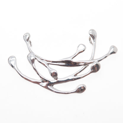 HAGIT GORALI 925 Sterling Silver Vintage Modernist Centerpiece Slide Pendant