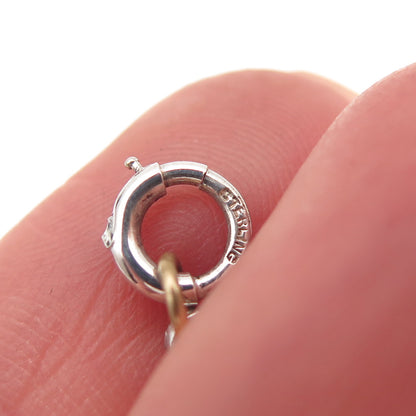 925 Sterling Antique Art Deco Real MOP & Marcasite St. Mary Spring Ring Pendant