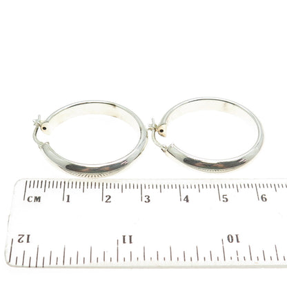 MILOR 950 Silver Vintage Italy Hinged Hoop Earrings