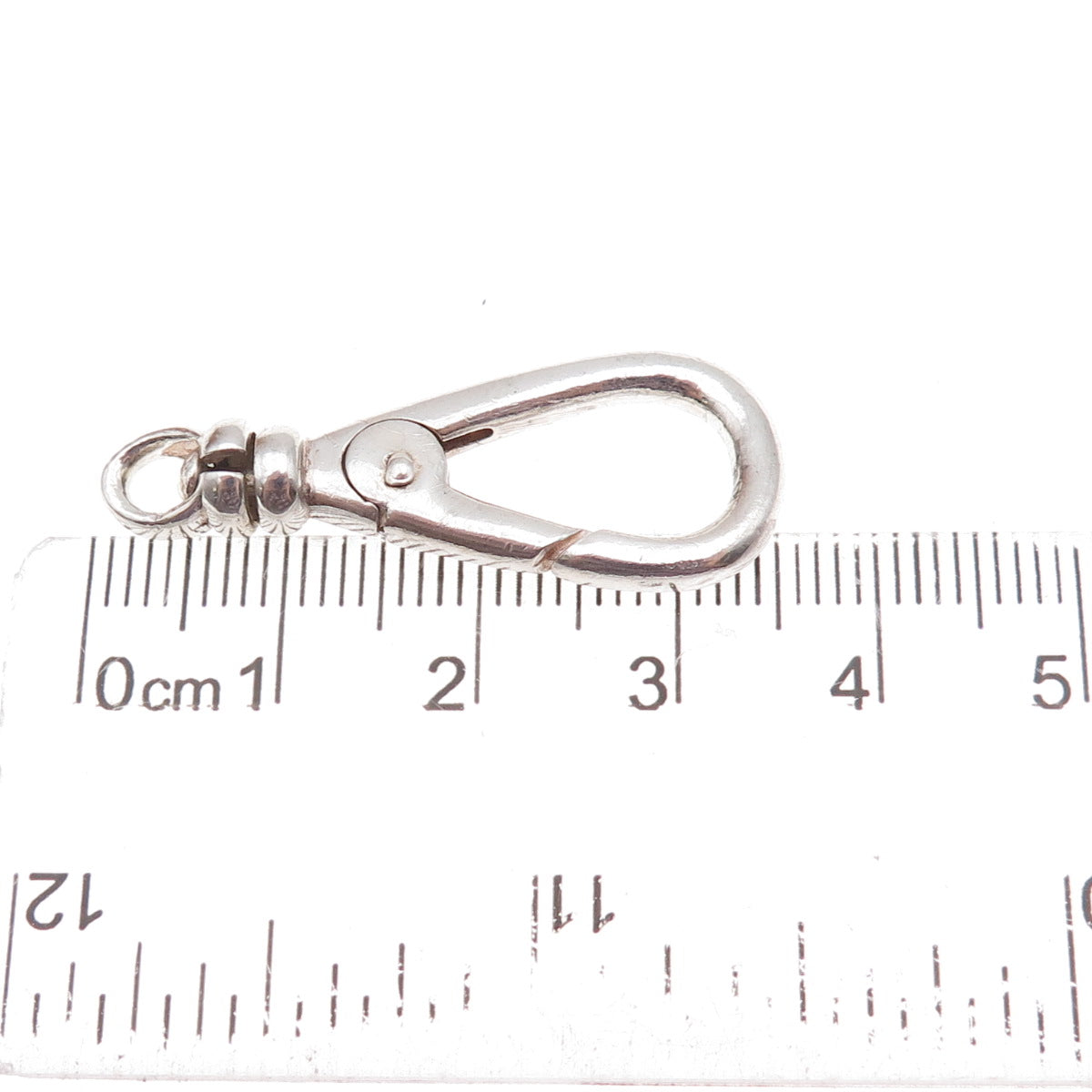 925 Sterling Silver Vintage Bracelet / Necklace Carabiner Lobster Lock Clasp