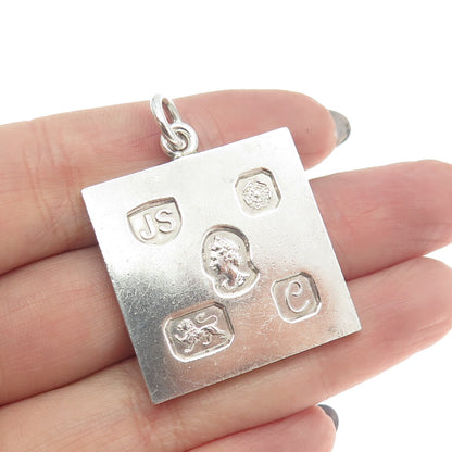 JACK SPENCER 925 Sterling Silver Vintage Sheffield 1977 Tag Pendant #732