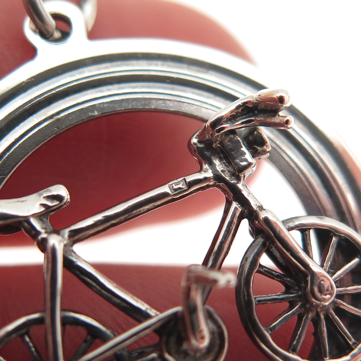 Payton Pepper & Sons 925 Sterling Silver Vintage 1963 Birmingham Bicycle Pendant