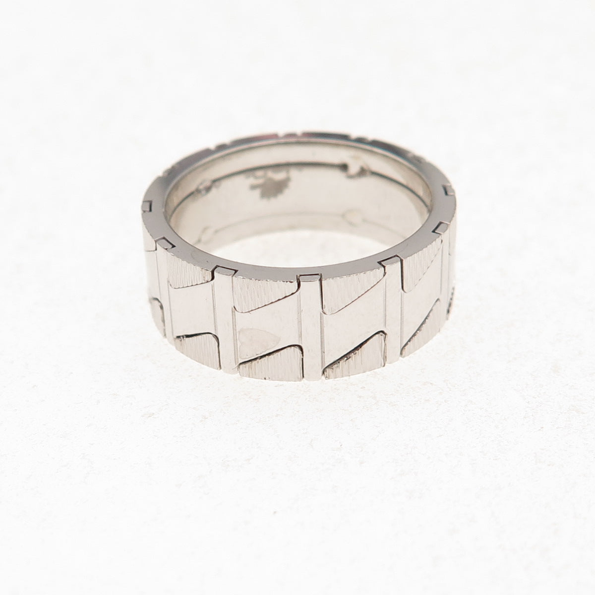 Neos 925 Sterling Silver Zig Zag Band Ring Size 7.75