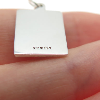 925 Sterling Red Enamel I Don't Think It's A Big Deal Minimalist Charm Pendant
