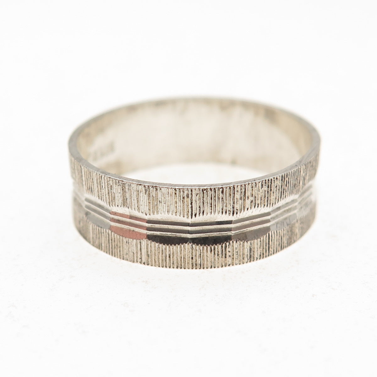 McGrath Hamin 925 Sterling Silver Vintage Textured Band Ring Size 7.75