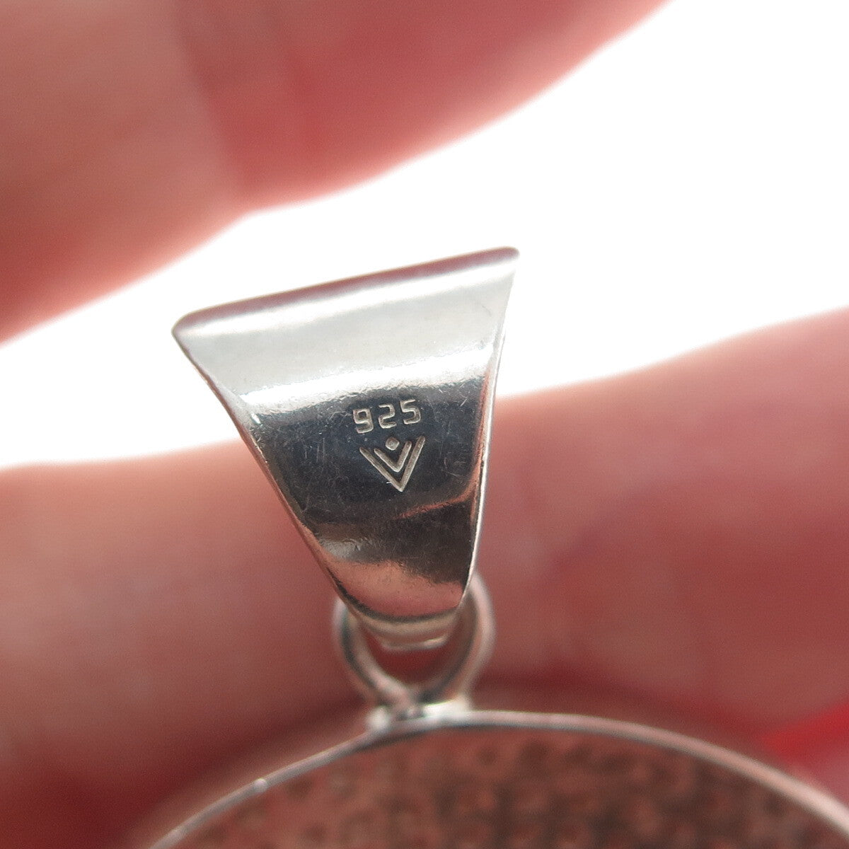SILPADA 925 Sterling Silver Vintage Moon Round Disc Pendant