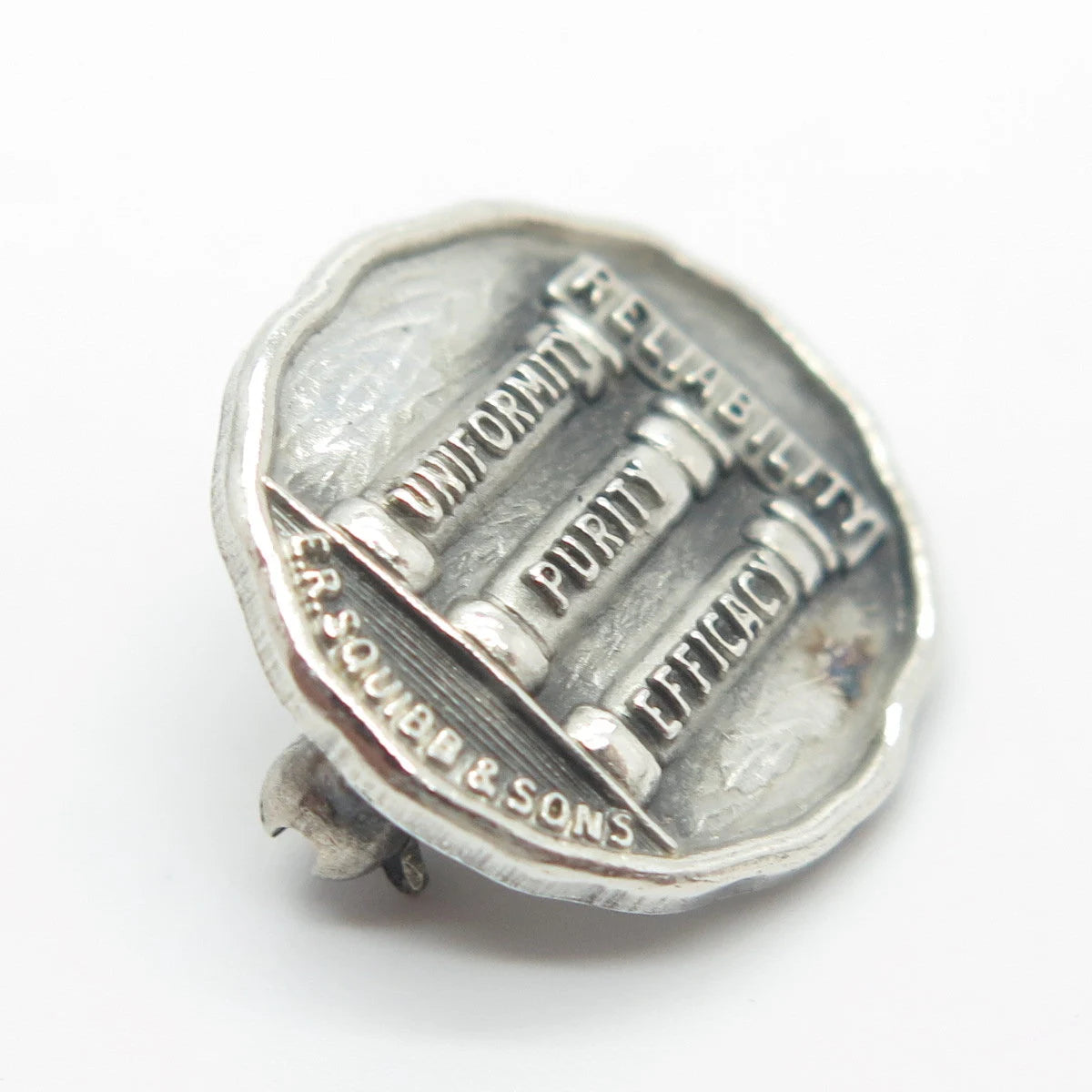 925 Sterling Silver Vintage Dieges & Clust "Uniformity Purity Efficacy" Brooch