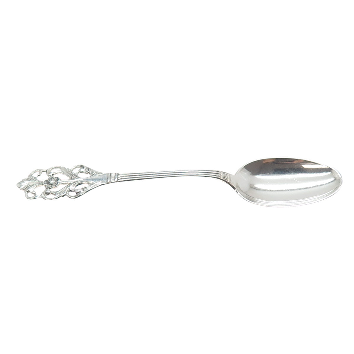 THORVALD MARTHINSEN 830S Silver Vintage Norway Viking Flower Coffee Spoon #220