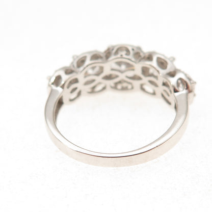 925 Sterling Silver Round-Cut C Z Engagement Ring Size 7.25