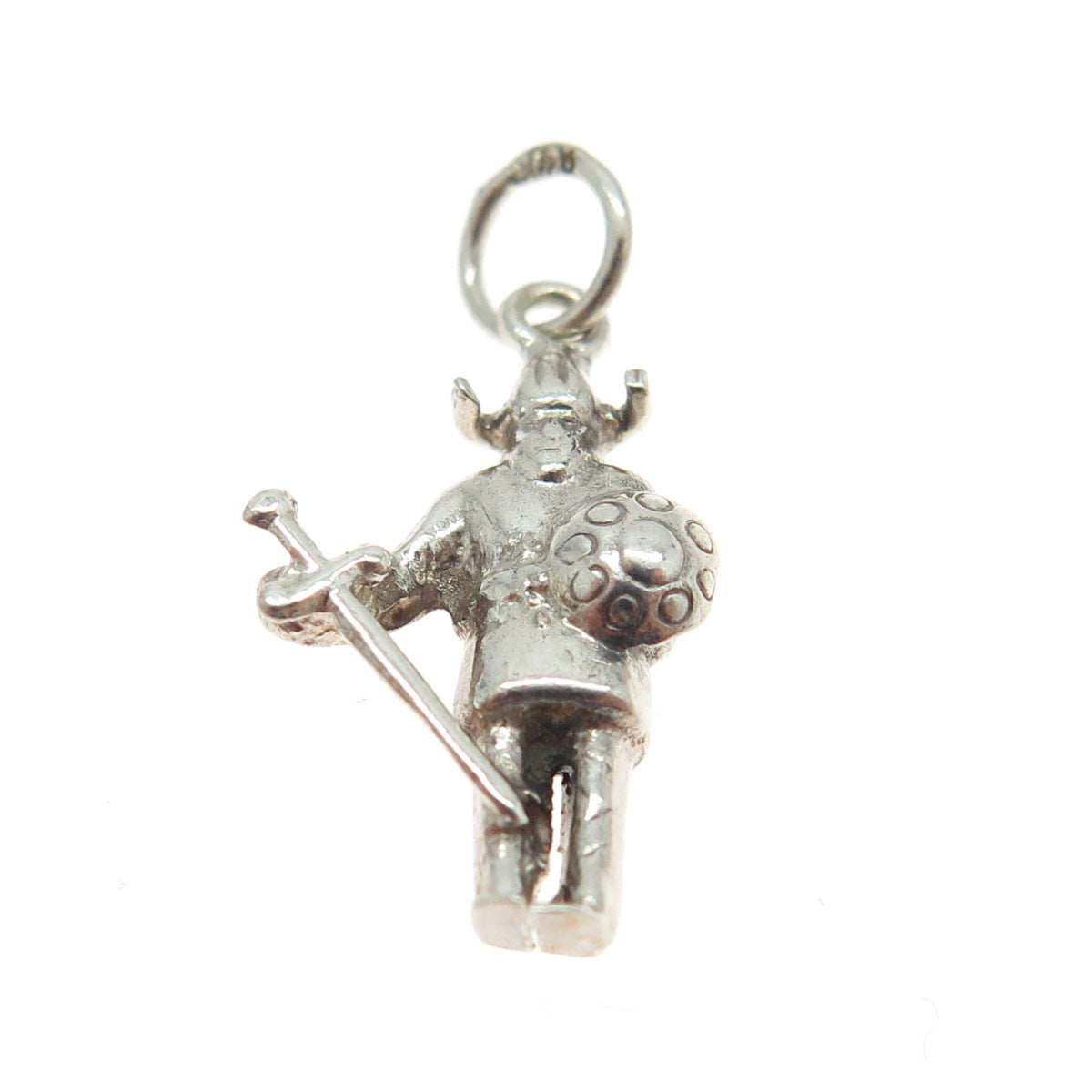 830S Silver Vintage Scandinavian Viking Warrior Charm Pendant