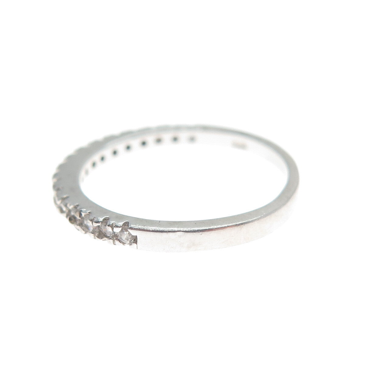 925 Sterling Silver Round-Cut Shaped C Z Ring Size 5.5