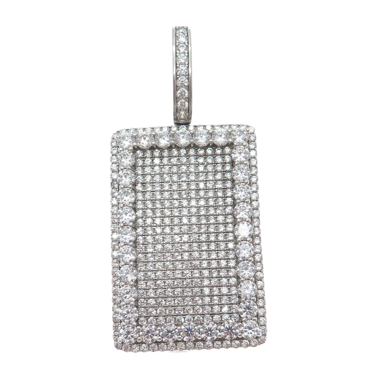 DESIGNS BY YAGI 925 Sterling Silver Round-Cut Shaped C Z Sparkle Pendant
