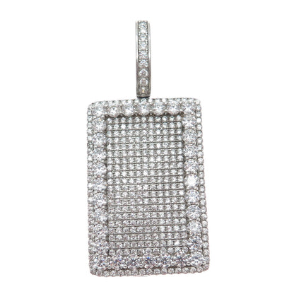 DESIGNS BY YAGI 925 Sterling Silver Round-Cut Shaped C Z Sparkle Pendant