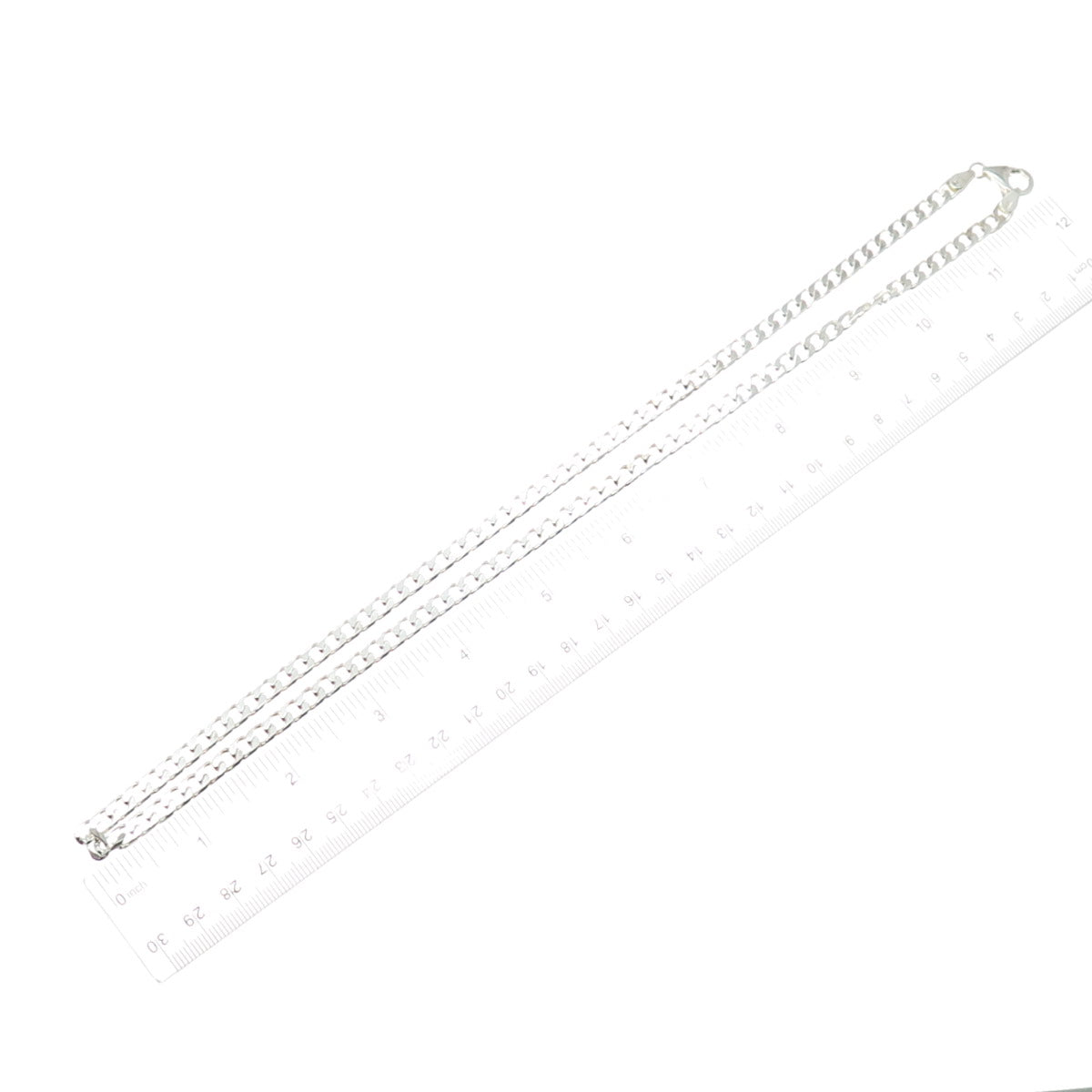 925 Sterling Silver Vintage Curb Chain Necklace 24"