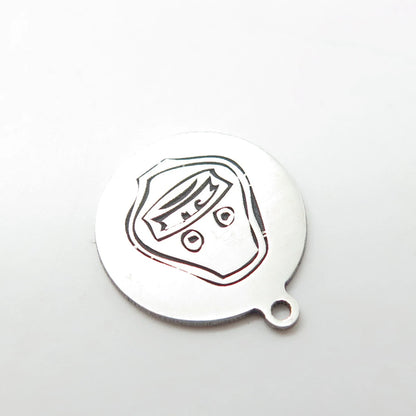 925 Sterling Silver USA Two In Town Duck Face Charm Pendant