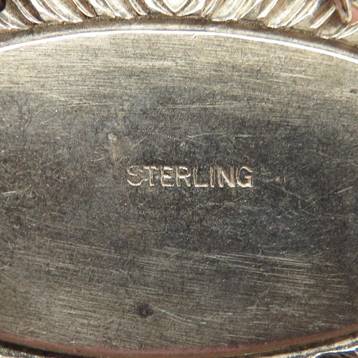 925 Sterling Silver Vintage "Scotch" Ornate Bottle Tag