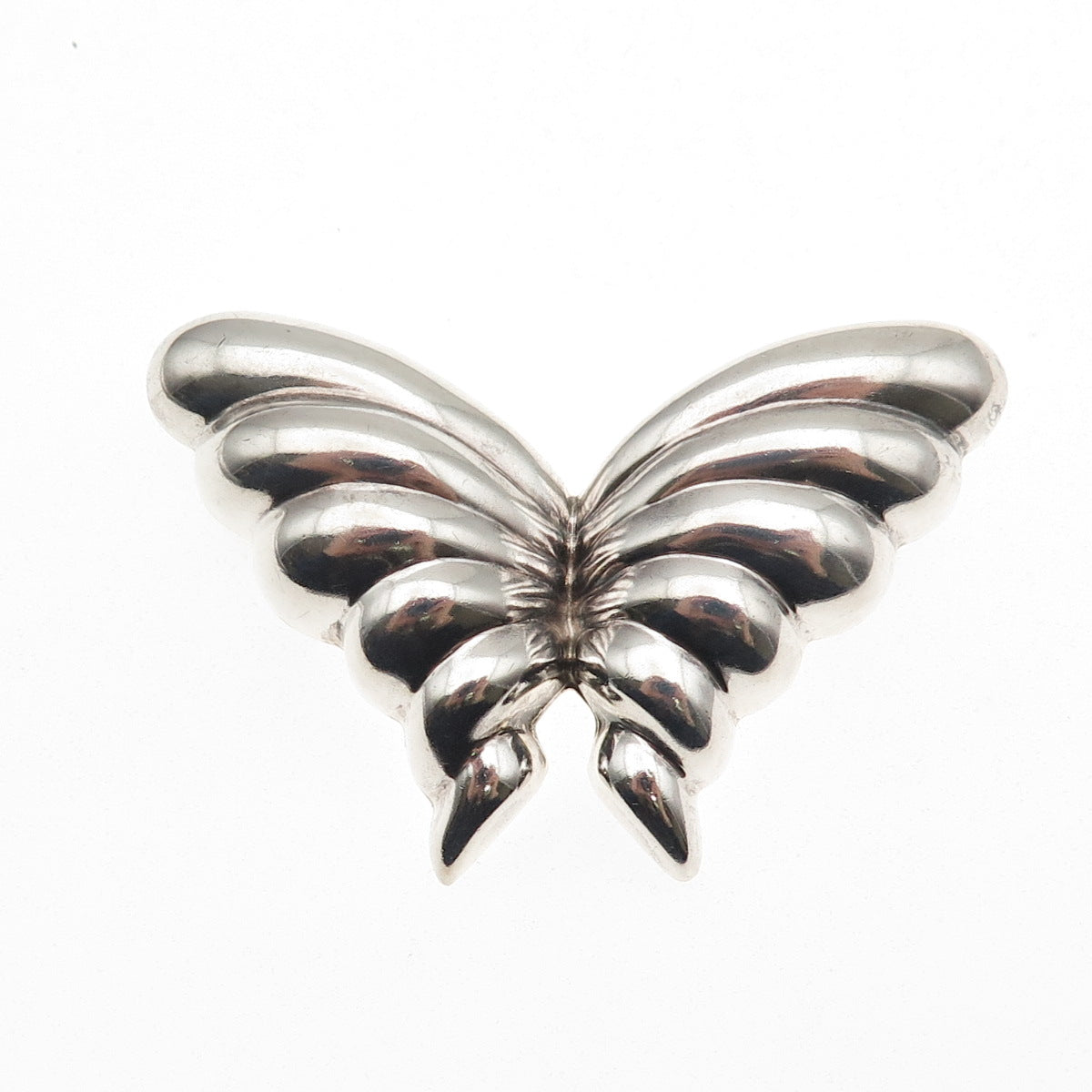 925 Sterling Silver Vintage Mexico Puffy Butterfly Pin Brooch