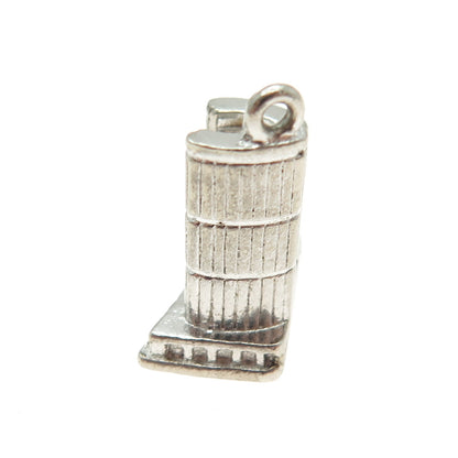 925 Sterling Silver Vintage Toronto City Hall 3D Charm Pendant