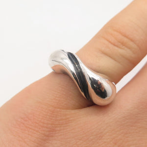 925 Sterling Silver Vintage Twisted Ring Size 5.5