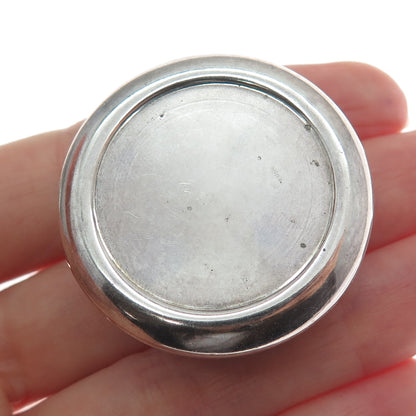 SENER 900 Silver Vintage Allah Religious Oxidized Pill Box