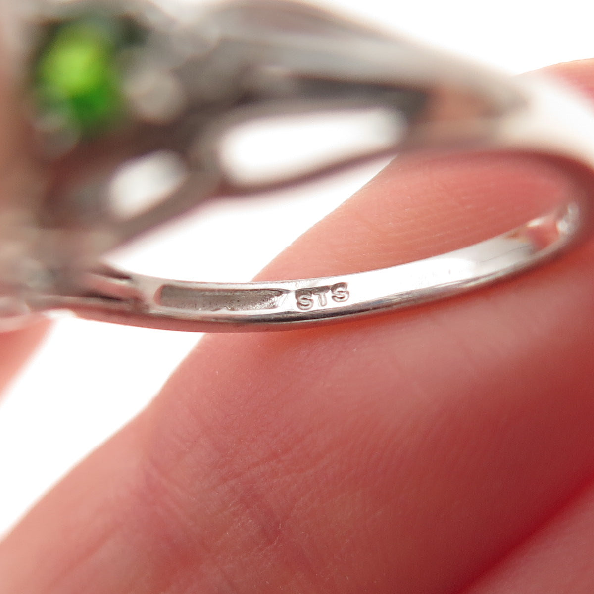 Chuck Clemency 925 Sterling Silver Real Turquoise Topaz & Peridot Ring Size 7